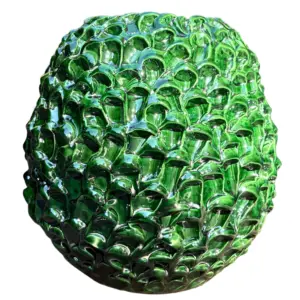 Onda Vase Tondo - Verdant Gilded Moss